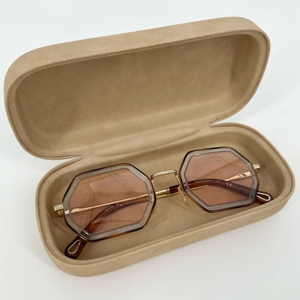 Chloe CE146S Tally Octagonal Sunglasses Pink Lens